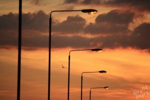 Oban: Street Lamp at Sunset
