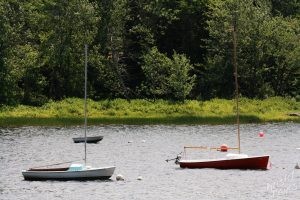 Boats off the Shore of Androscoggin Yacht Club