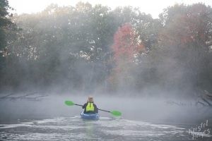 Paddling Into Fog - Royal River