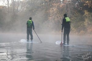 SUPing Into the Mist-Royal River, Yarmouth Maine