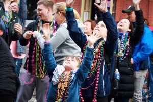NOLA | Bourbon Street | Boys Catching Beads
