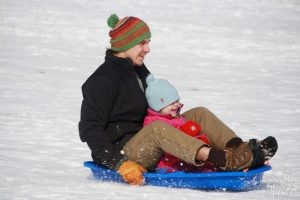 Welcome to Winter Festival | Dad and Daughter Sledding
