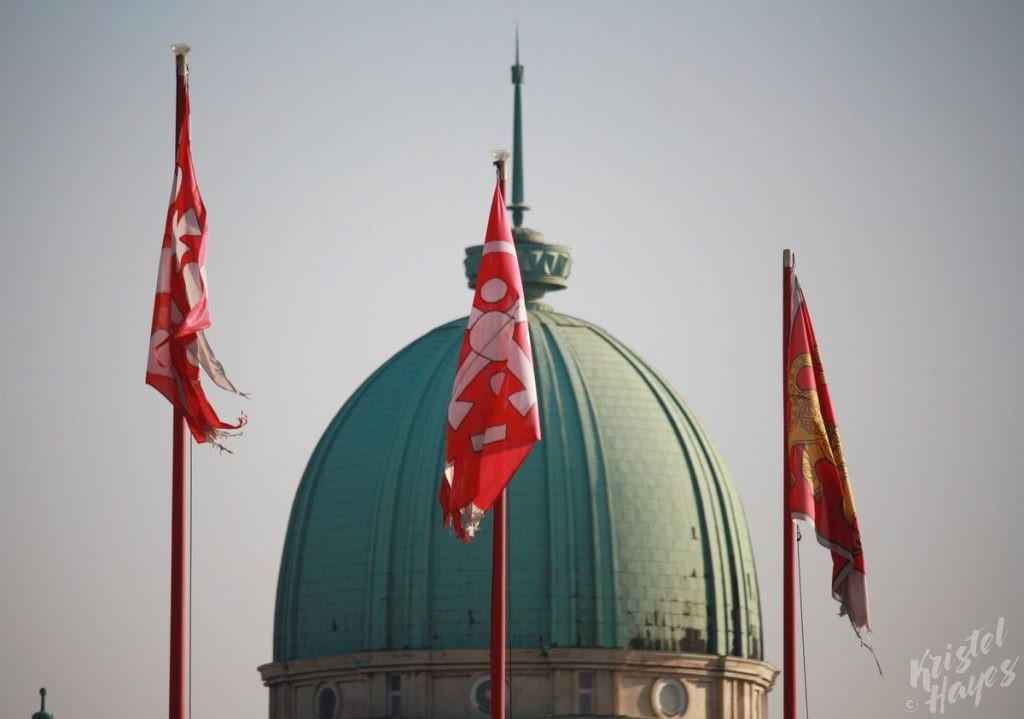 Dome & Flags at Buda Castle